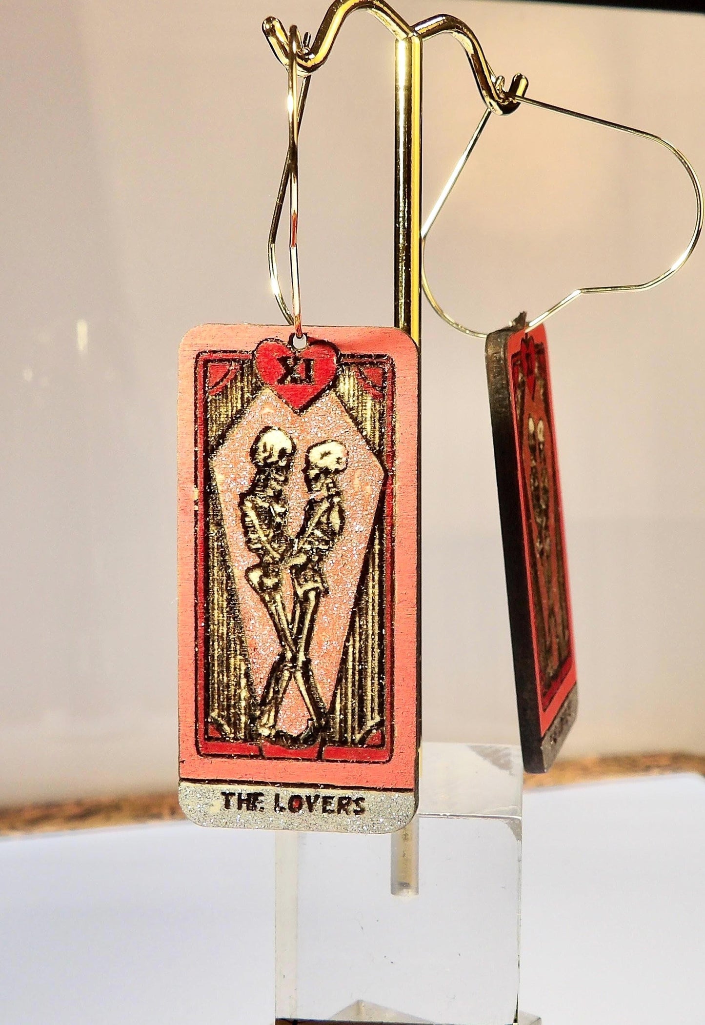 Tarot-Karten-Ohrringe, Gothic-Hängeohrringe