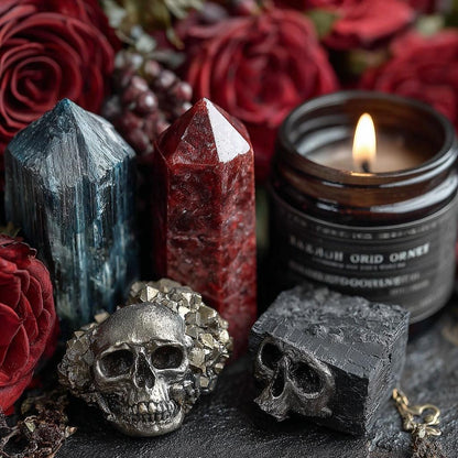 Schutz-Hexen-Set Bannritual mit Obsidian, Labradorit & Pyrit