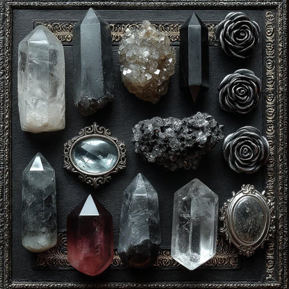 Schutz-Hexen-Set Bannritual mit Obsidian, Labradorit & Pyrit