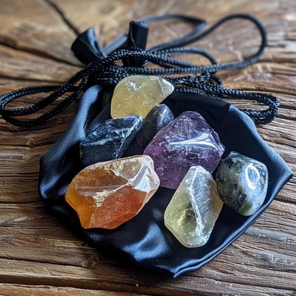 Crystal Mystery Teaser Bag | Winzige Steine | Hexentaschen-Kristalle | Kuratiertes Geschenk