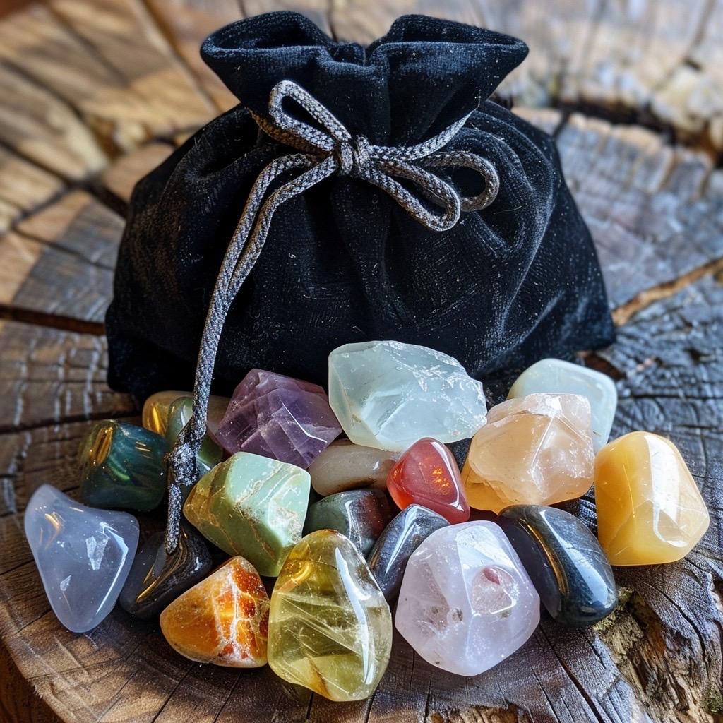 Crystal Mystery Teaser Bag | Winzige Steine | Hexentaschen-Kristalle | Kuratiertes Geschenk