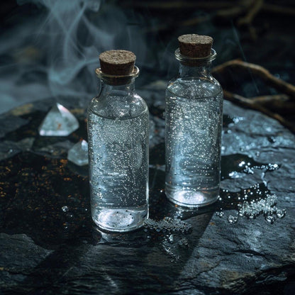 Moon Water Ritual Set | 2 Bottles | Current Lunar Phase | Charged Ritual Water | Witchy Altar Supply