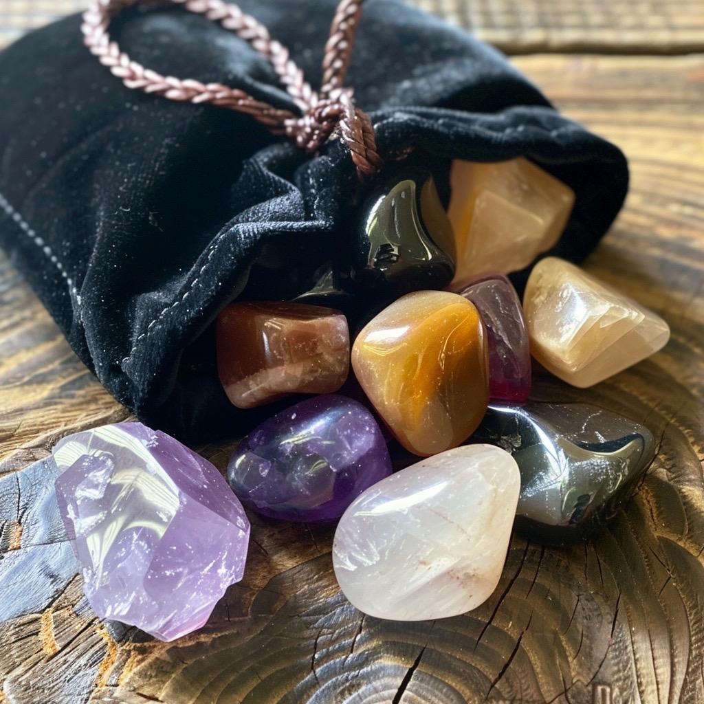 Crystal Mystery Teaser Bag | Winzige Steine | Hexentaschen-Kristalle | Kuratiertes Geschenk