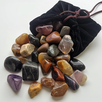 Crystal Mystery Teaser Bag | Winzige Steine | Hexentaschen-Kristalle | Kuratiertes Geschenk