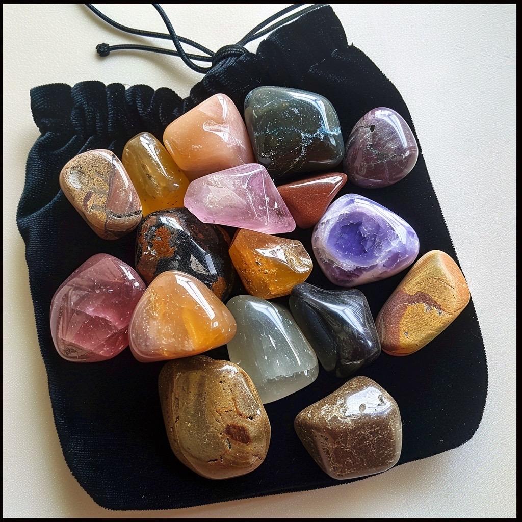 Crystal Mystery Teaser Bag | Winzige Steine | Hexentaschen-Kristalle | Kuratiertes Geschenk