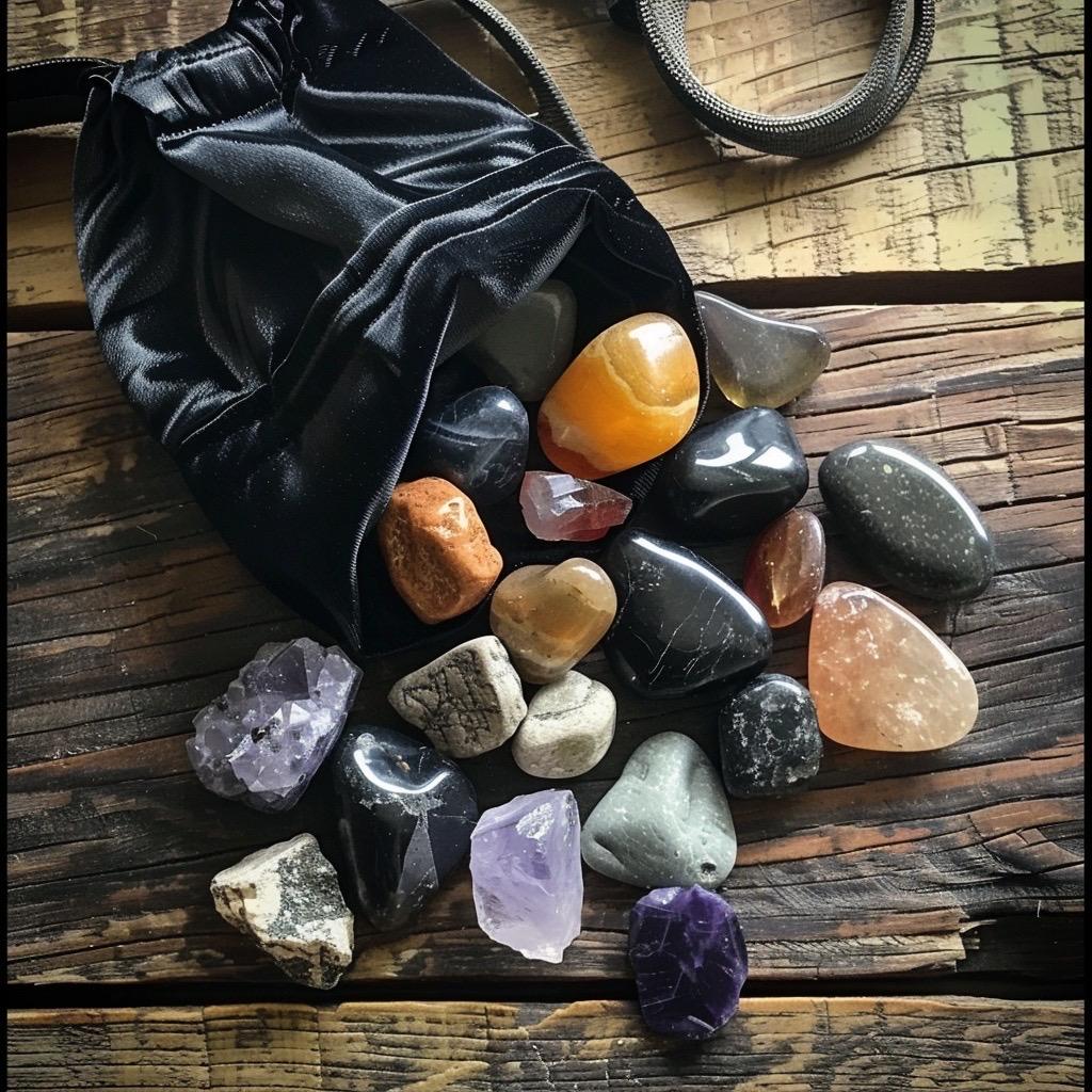 Crystal Mystery Teaser Bag | Winzige Steine | Hexentaschen-Kristalle | Kuratiertes Geschenk