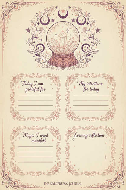 Enchanted Moon & Magic Planner Pages — Printable Fantasy Journal Bundle (PDF)
