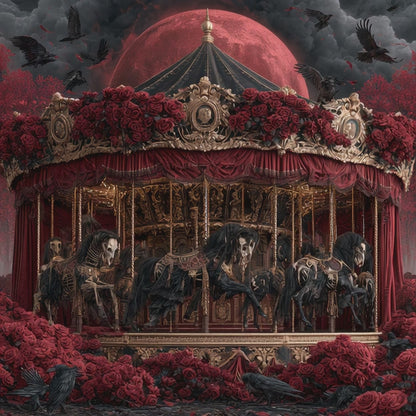 The Mad Queen’s Gallery Collection™ – Carousel of the Damned  Collection (Set of 4 Gothic Fantasy Art Prints)